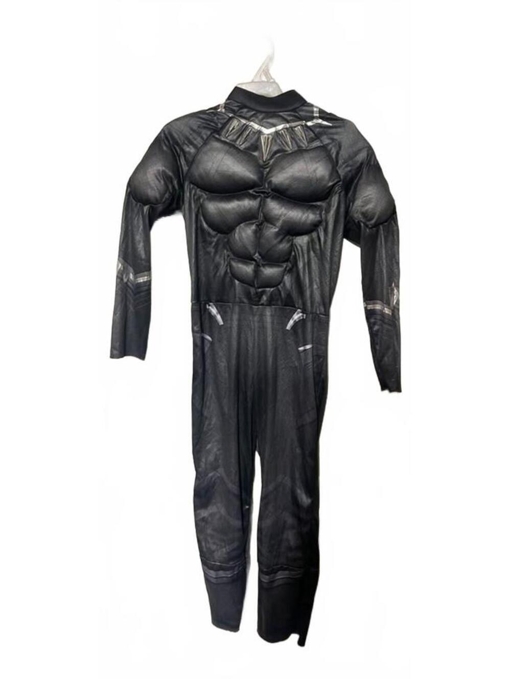 Marvel Black Panther Costume One-Piece Bodysuit Halloween Dress-up Kids Size 6/7